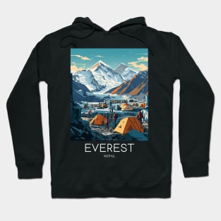 A Pop Art Travel Print of Mount Everest - Nepal Hoodie